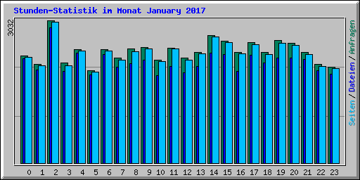 Stunden-Statistik im Monat January 2017