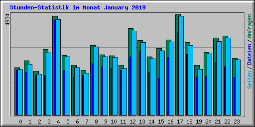 Stunden-Statistik im Monat January 2019